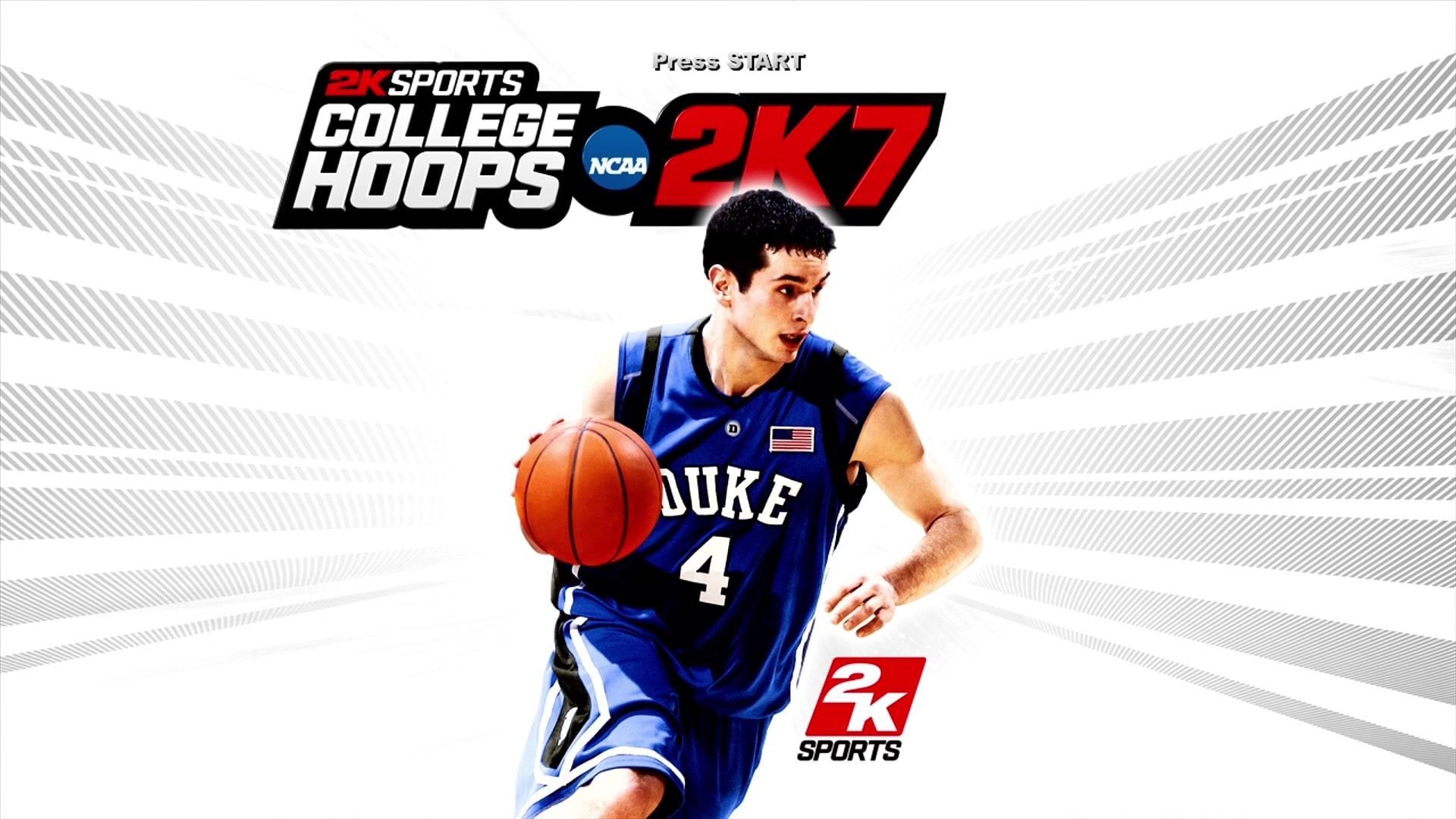 College Hoops 2K7 title screen for Xbox 360